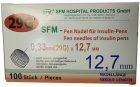 Иглы для шприц ручек SFM (СФМ) 29G 0,33 х 12,7 мм 100 штук в упаковке Иглы для шприц ручек SFM (СФМ) 29G 0,33 х 12,7 мм 100 штук в упаковке