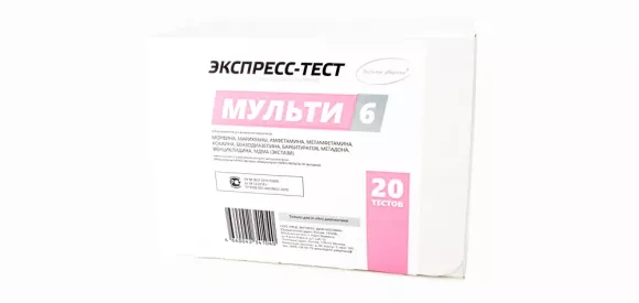 Мультитесты для выявления наркотиков и психо-активных веществ в моче ИммуноХром-6-МУЛЬТИ-Экспресс  (плашка-погружное определение)