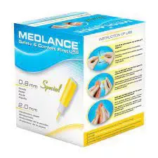 Ланцет автоматический Medlance plus Special (Медланс плюс), 0.8mm/2.0mm желтый