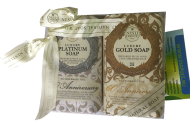 Подарочный набор мыла Шикарная серия Золотое и Платиновое Нести Данте, Luxury Platinum and Gold SETS Soap Nesti Dante, 2 шт. по 250 гр