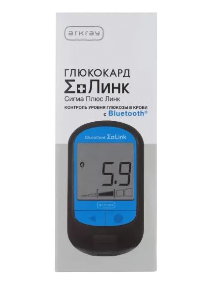 Глюкометр Глюкокард Σ+Линк (Сигма Плюс Линк) Глюкометр Глюкокард Σ+Линк (Сигма Плюс Линк)