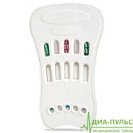 Тест-кассета Наркоскрин NARCOSCREEN, мультипанель для выявления 6 видов наркотиков в моче (марихуана, амфетамин, опиаты, метамфетамин, кокаин, бензодиазепин)