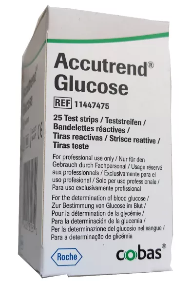 Тест-полоски Accutrend Glucose (Аккутренд  Глюкоза) №25