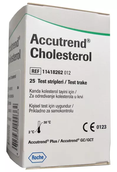 Тест-полоски Accutrend Cholesterol (Аккутренд Холестерин) №25