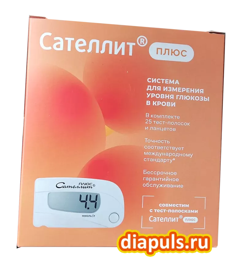 Глюкометр Сателлит Плюс ПКГ-02.4 Элта, цена 2 500 руб. на сайте, купить ...