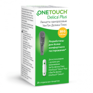 Ланцеты OneTouch Delica Plus (Ван Тач Делика Плюс) 25 шт.