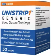 Тест-полоски Unistrip 1  (тест-полоски Юнистрип 1) №50, дженерик OneTouch Ultra и OneTouch Ultra Easy